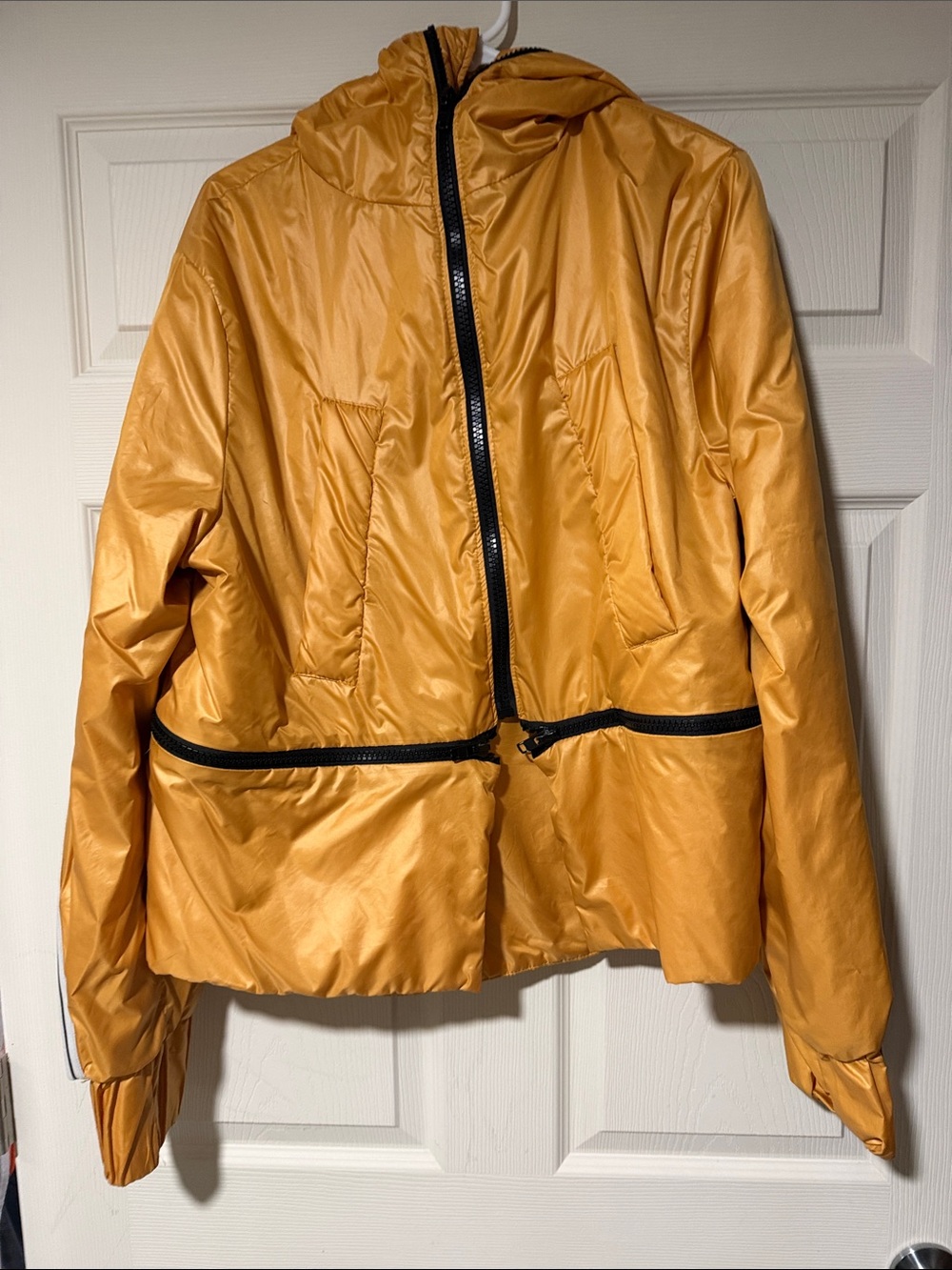 Mustard Yellow Hooded Lightweight Jacket
